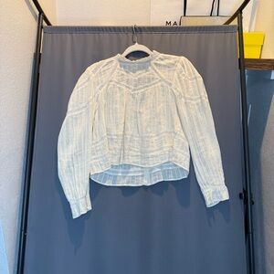 American Eagle Cream Lace Blouse